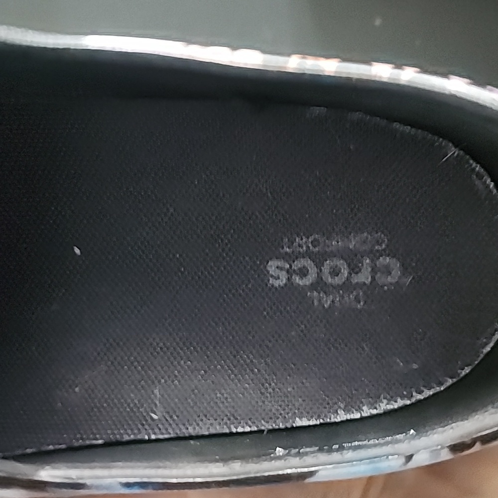 CROCS Women's Tie-Dye Slip-On Clogs - Black Multicolor - Picture 7 of 9